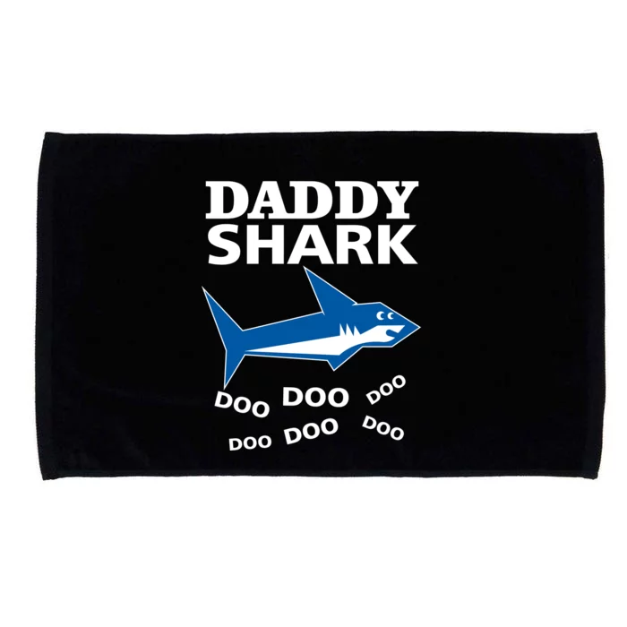 Daddy Shark Funny Dad Microfiber Hand Towel