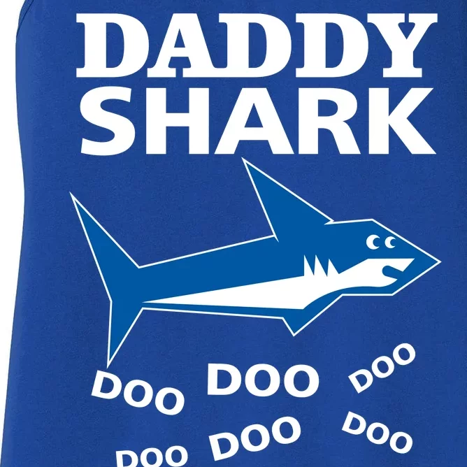 Daddy Shark Funny Dad Women's Racerback Tank