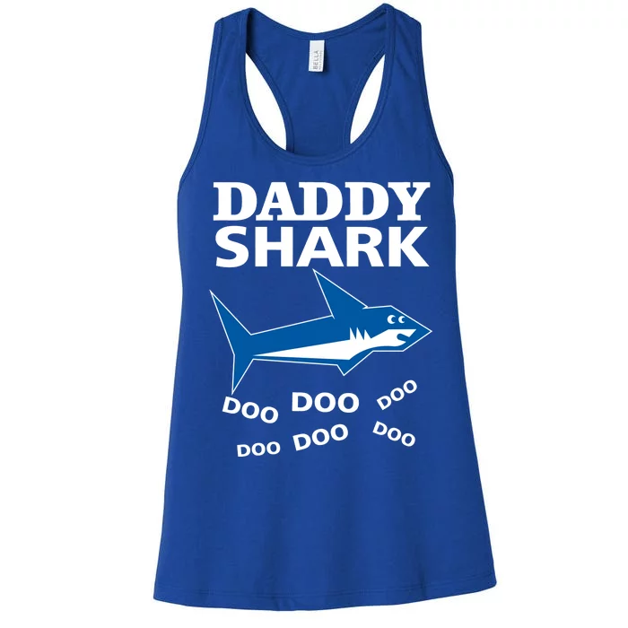 Daddy Shark Funny Dad Women's Racerback Tank