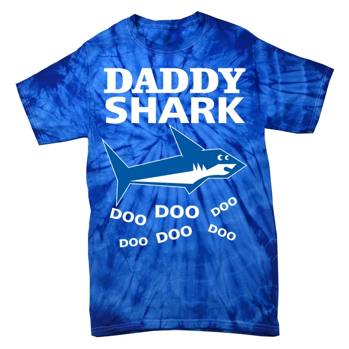 Daddy Shark Funny Dad Tie-Dye T-Shirt