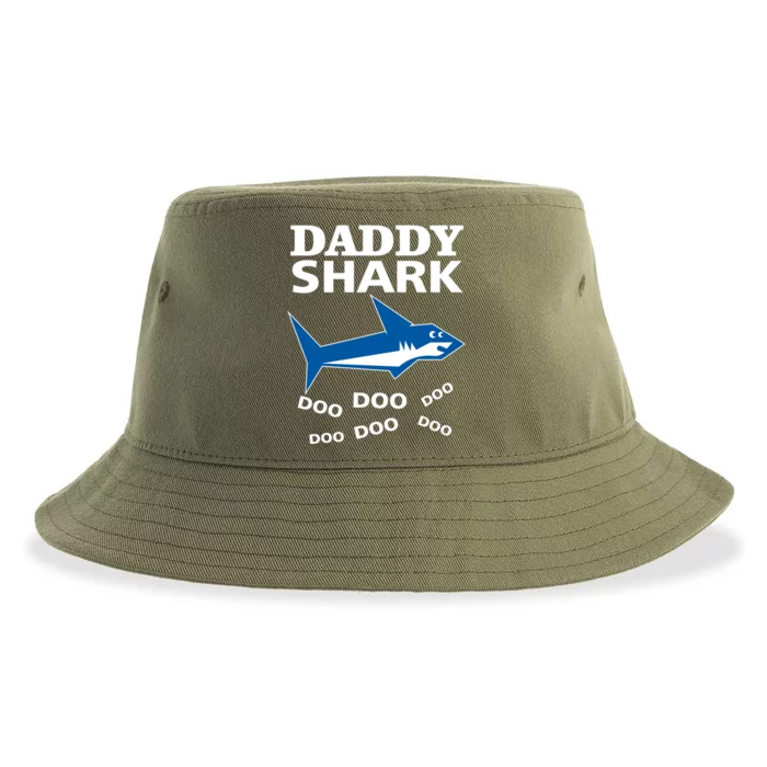 Daddy Shark Funny Dad Sustainable Bucket Hat