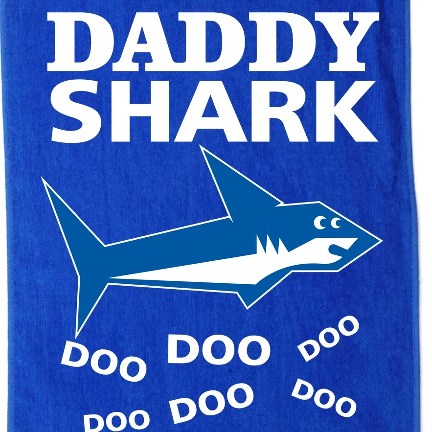 Daddy Shark Funny Dad Platinum Collection Golf Towel