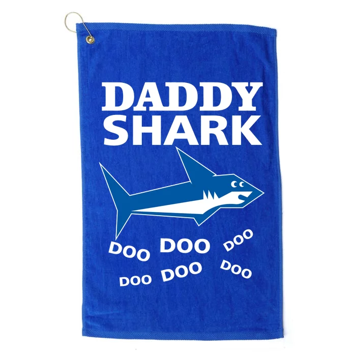 Daddy Shark Funny Dad Platinum Collection Golf Towel