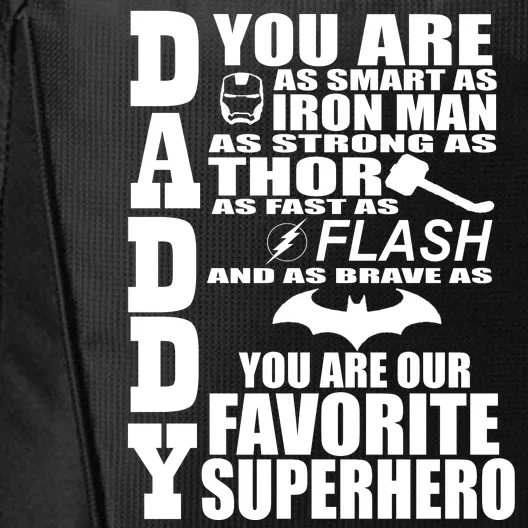 Daddy Superhero Father's Day City Backpack