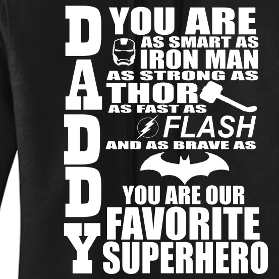 Daddy Superhero Father's Day Women's Pullover Hoodie