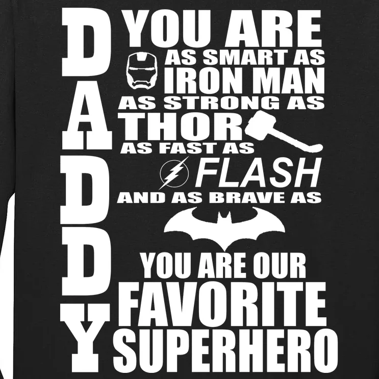 Daddy Superhero Father's Day Tall Long Sleeve T-Shirt