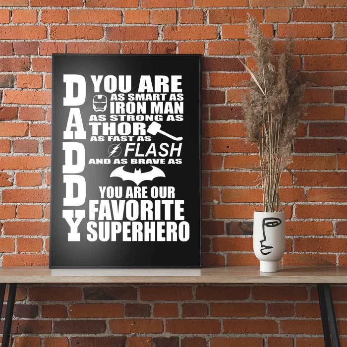 Daddy Superhero Father's Day Poster