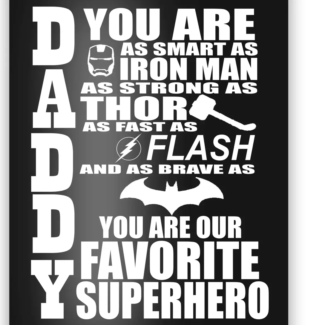 Daddy Superhero Father's Day Poster