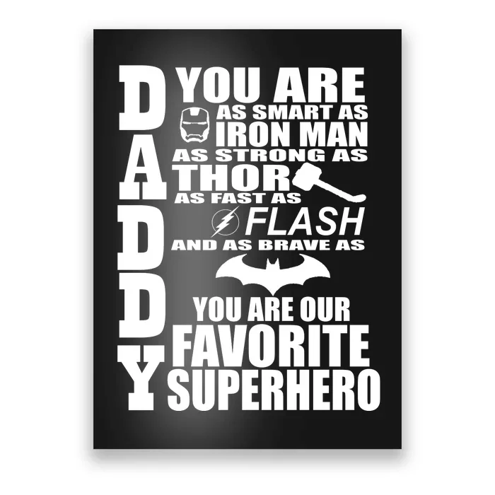 Daddy Superhero Father's Day Poster