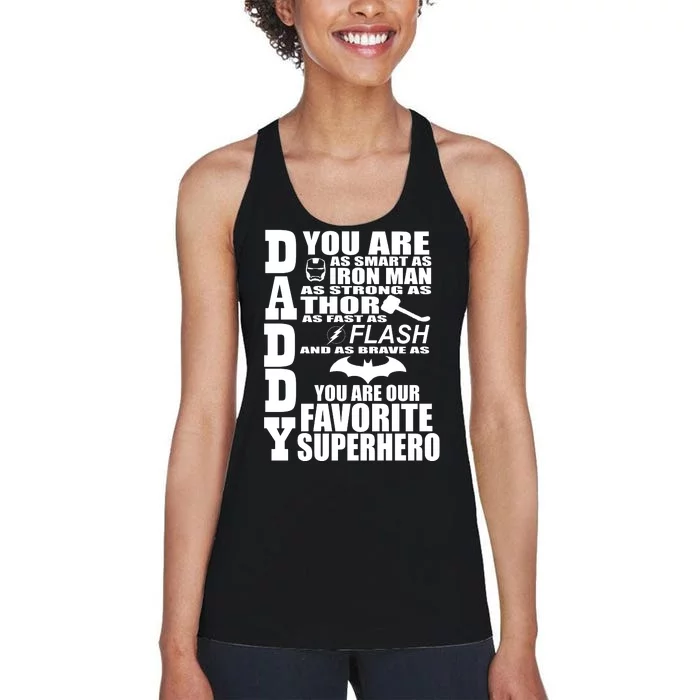 Daddy Superhero Father's Day Women's Racerback Tank