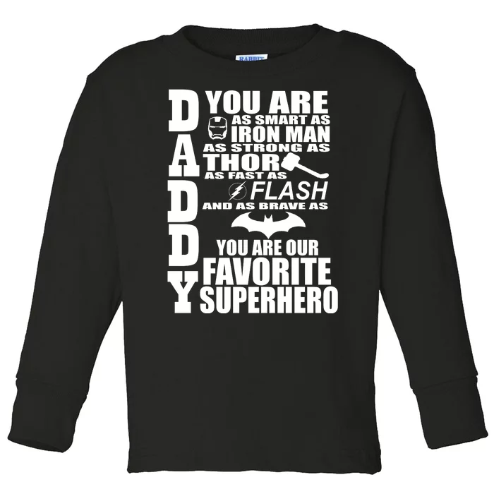 Daddy Superhero Father's Day Toddler Long Sleeve Shirt