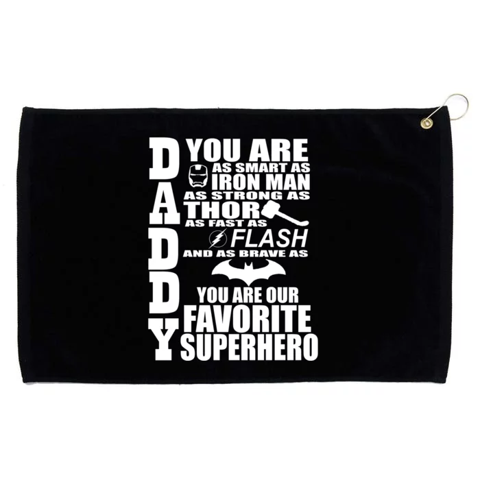 Daddy Superhero Father's Day Grommeted Golf Towel