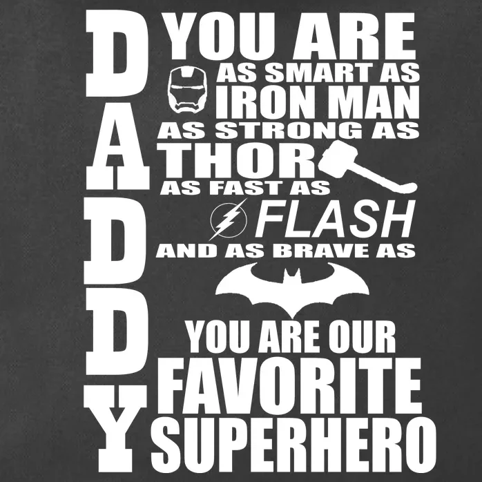 Daddy Superhero Father's Day Zip Tote Bag