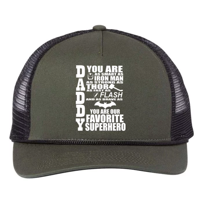 Daddy Superhero Father's Day Retro Rope Trucker Hat Cap