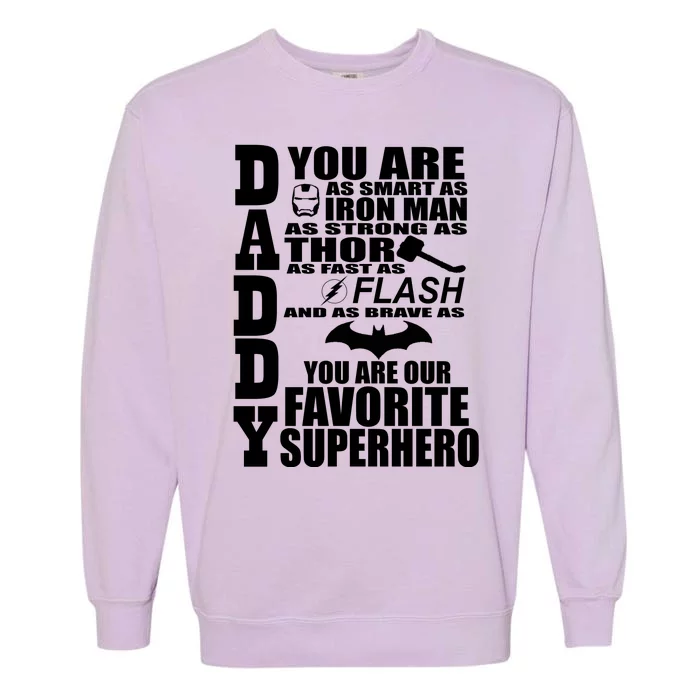 Daddy Superhero Father's Day Garment-Dyed Sweatshirt