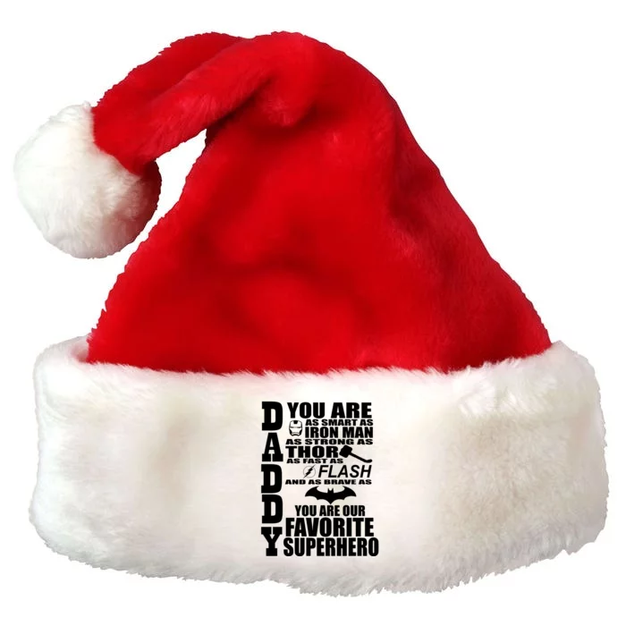 Daddy Superhero Father's Day Premium Christmas Santa Hat