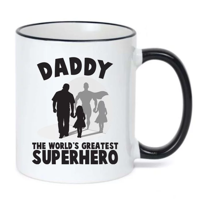 Daddy The World's Greatest Superhero Father's Day Black Color Changing Mug