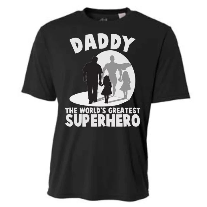 Daddy The World's Greatest Superhero Father's Day Cooling Performance Crew T-Shirt