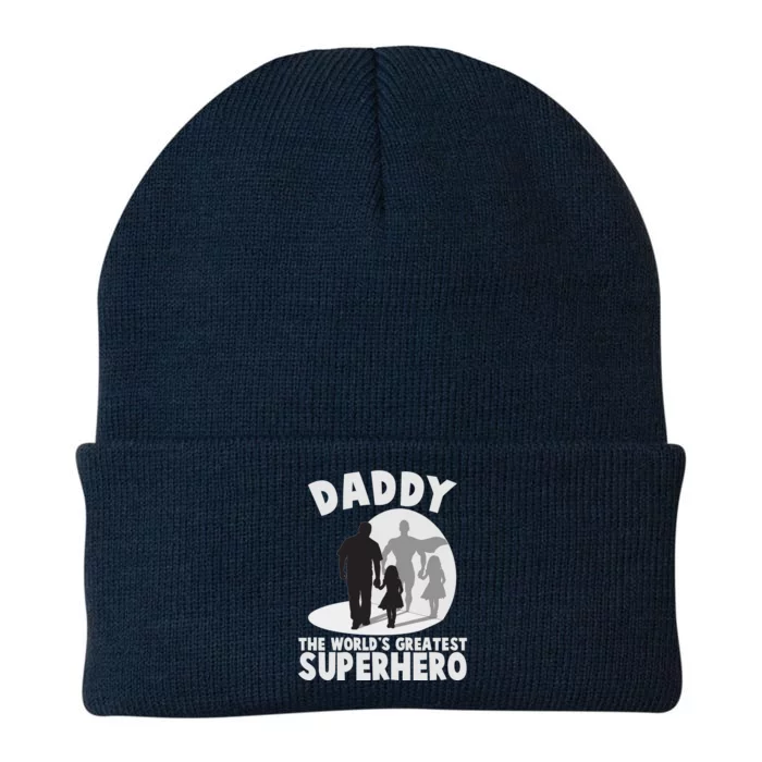 Daddy The World's Greatest Superhero Father's Day Knit Cap Winter Beanie