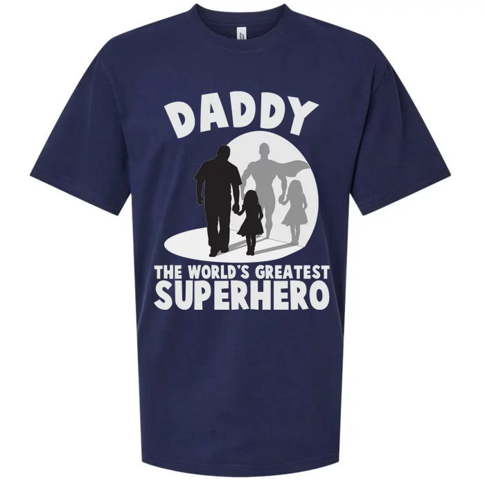 Daddy The World's Greatest Superhero Father's Day Sueded Cloud Jersey T-Shirt