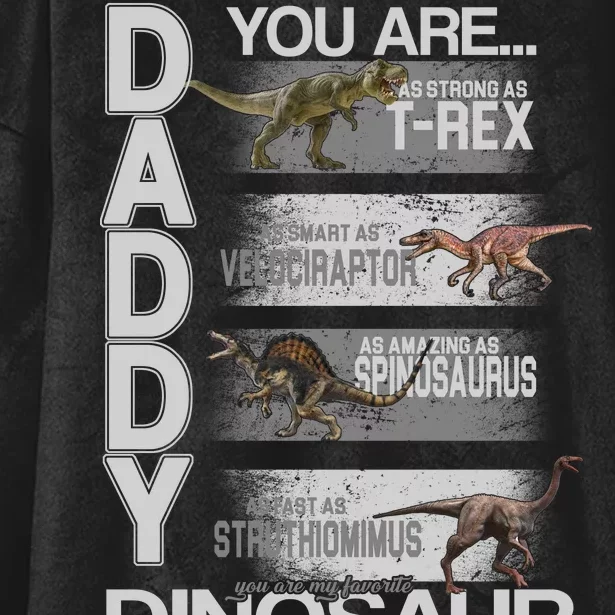 Daddy You Are My Favorite Dinosaur T-Rex Hooded Wearable Blanket