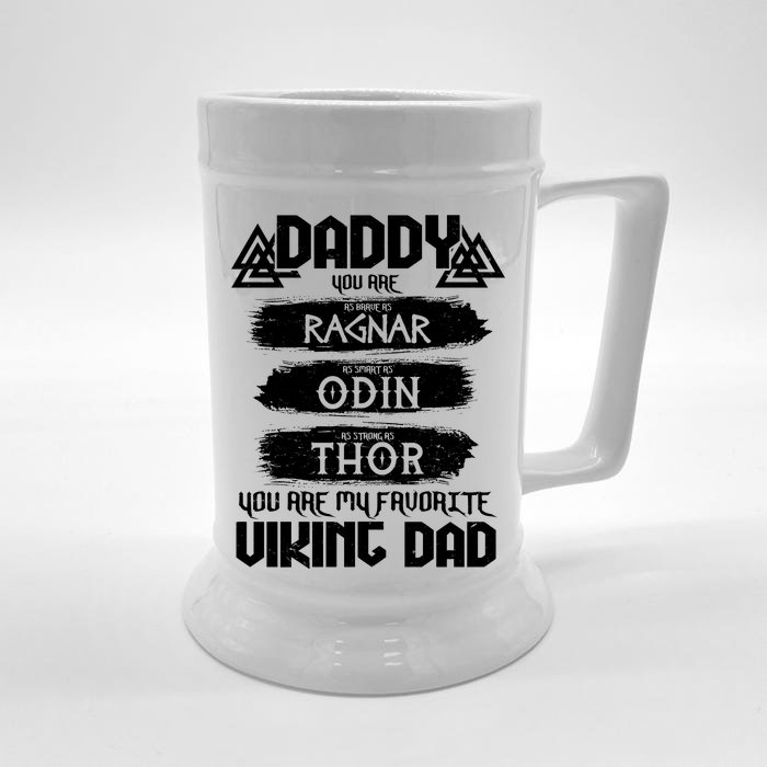 Daddy You Are My Favorite Viking Dad Front & Back Beer Stein