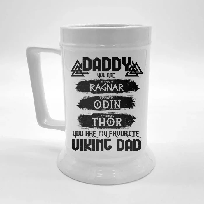 Daddy You Are My Favorite Viking Dad Front & Back Beer Stein