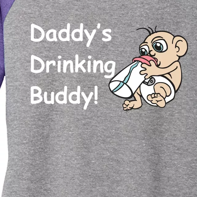 Daddy's Drinking Buddy Women's Tri-Blend 3/4-Sleeve Raglan Shirt