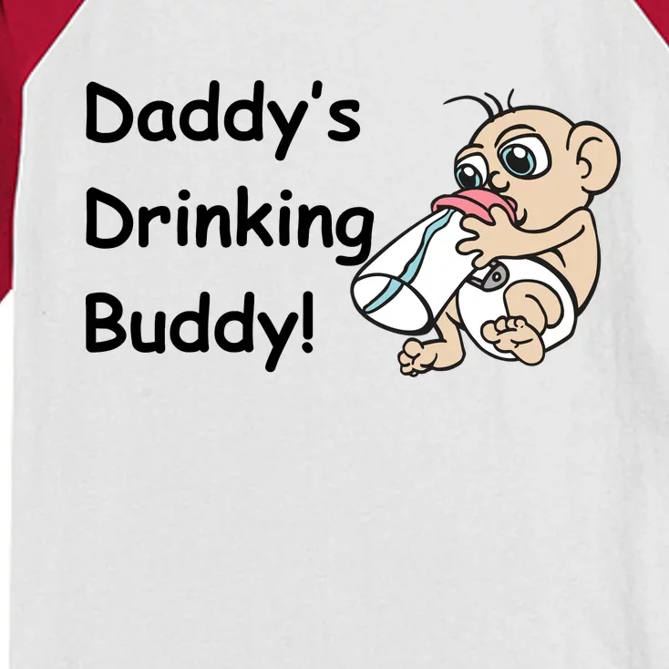 Daddy's Drinking Buddy Kids Colorblock Raglan Jersey