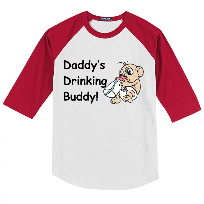 Daddy's Drinking Buddy Kids Colorblock Raglan Jersey