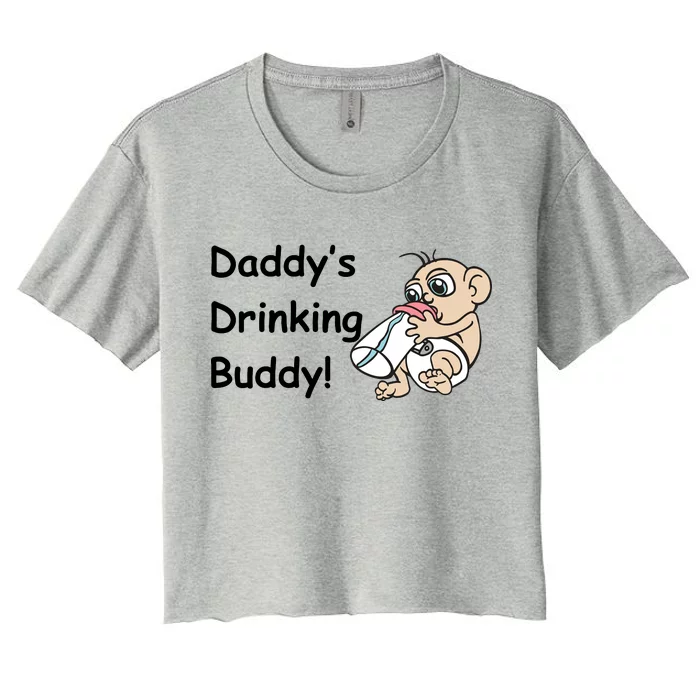 Daddy's Drinking Buddy Women's Crop Top Tee