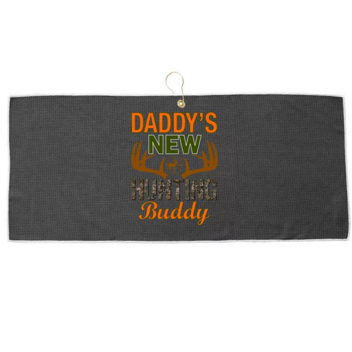 Daddy's New Hunting Buddy Large Microfiber Waffle Golf Towel