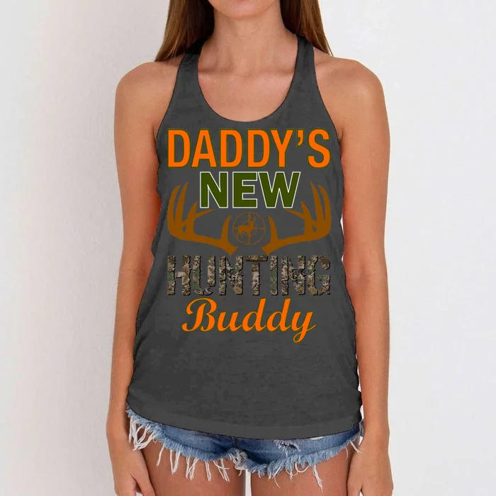 Daddy's New Hunting Buddy Women's Knotted Racerback Tank