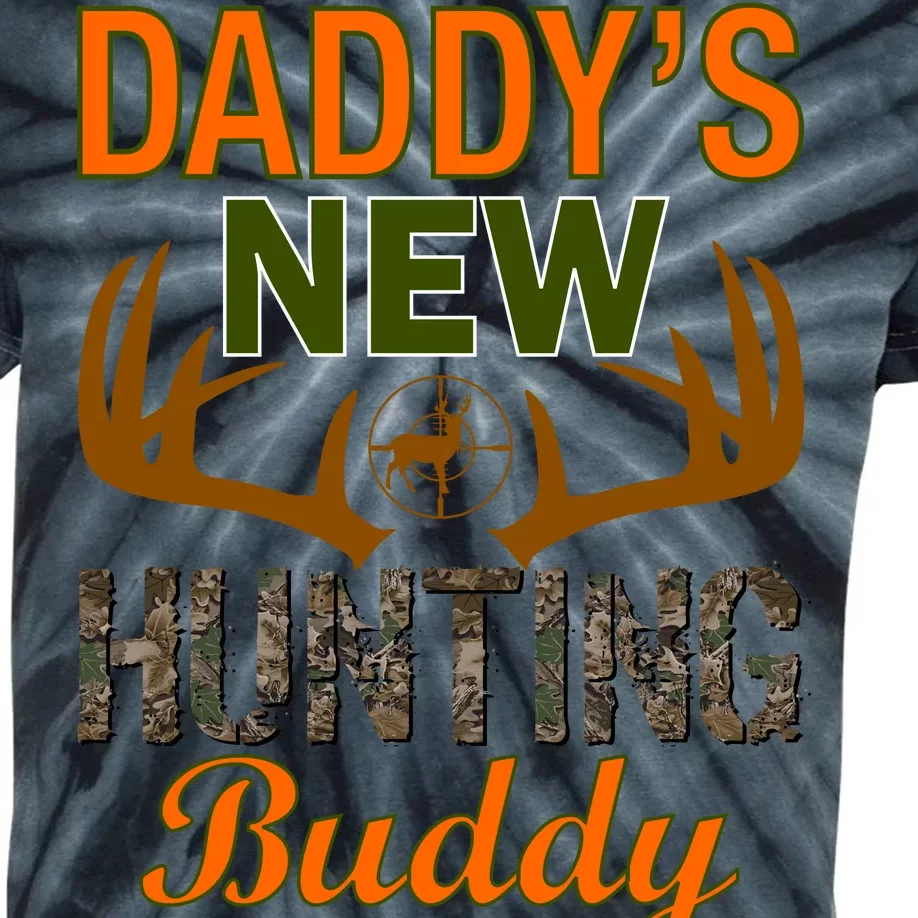 Daddy's New Hunting Buddy Kids Tie-Dye T-Shirt