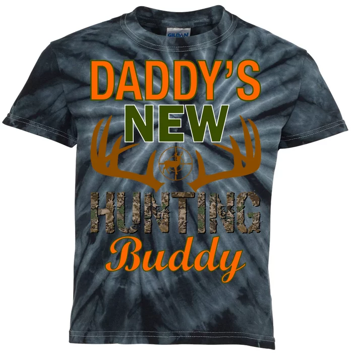 Daddy's New Hunting Buddy Kids Tie-Dye T-Shirt