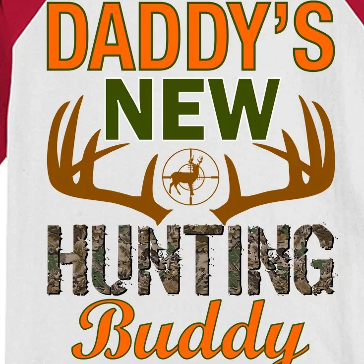 Daddy's New Hunting Buddy Kids Colorblock Raglan Jersey