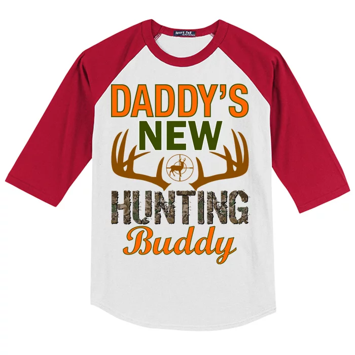 Daddy's New Hunting Buddy Kids Colorblock Raglan Jersey