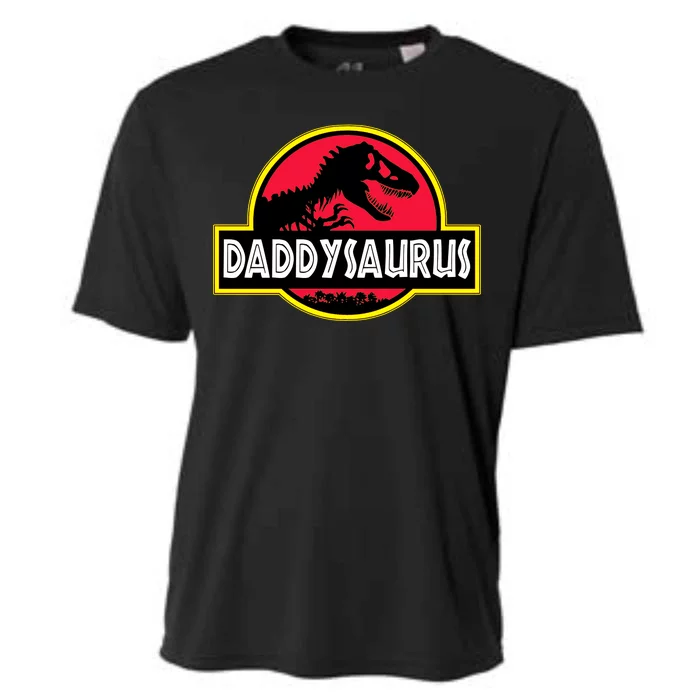 Daddysaurus Funny Daddy Dinosaur Cooling Performance Crew T-Shirt