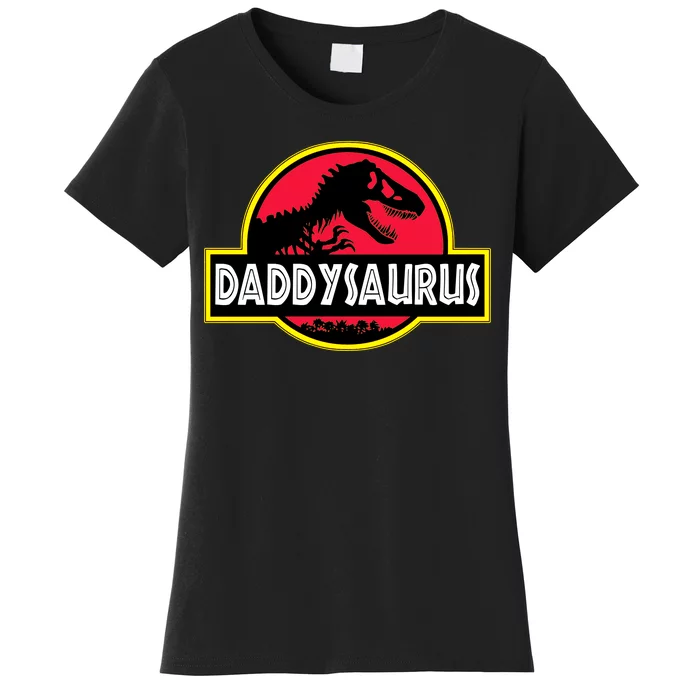 Daddysaurus Funny Daddy Dinosaur Women's T-Shirt