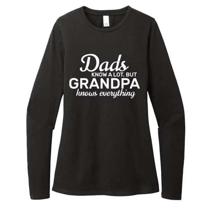 Dads Know A Lot But Grandpa Knows Everything Womens CVC Long Sleeve Shirt