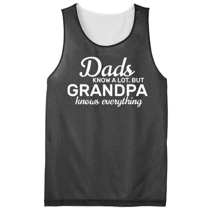 Dads Know A Lot But Grandpa Knows Everything Mesh Reversible Basketball Jersey Tank