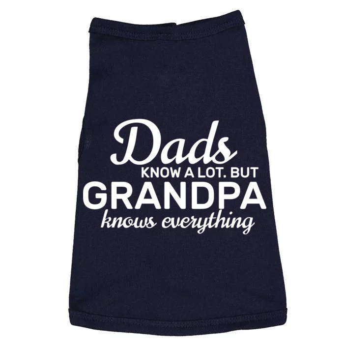 Dads Know A Lot But Grandpa Knows Everything Doggie Tank