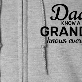 Dads Know A Lot But Grandpa Knows Everything Full Zip Hoodie