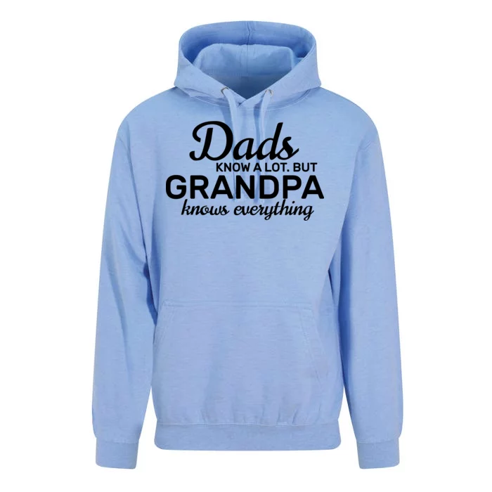 Dads Know A Lot But Grandpa Knows Everything Unisex Surf Hoodie