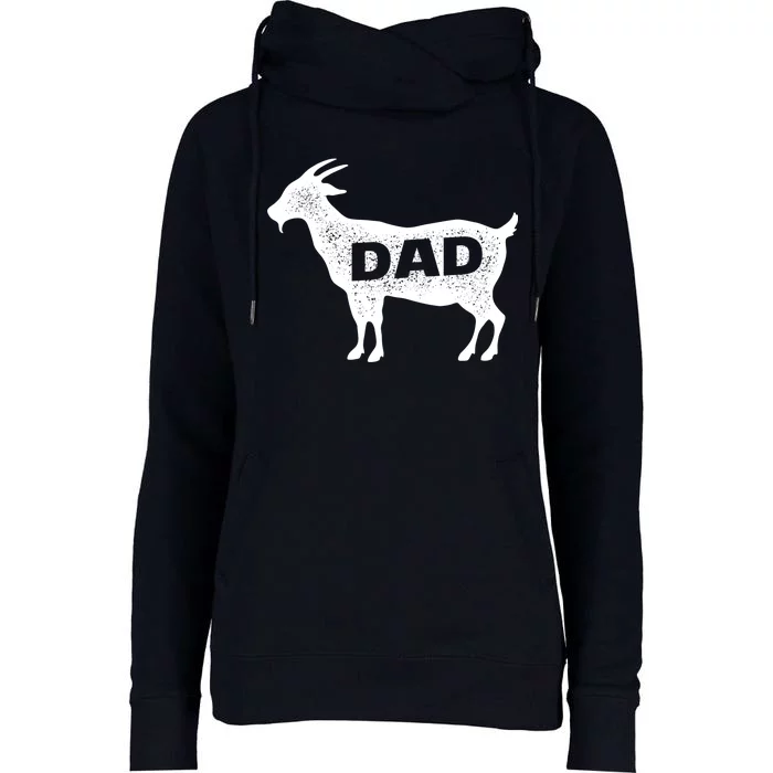 Dads The GOAT Womens Funnel Neck Pullover Hood