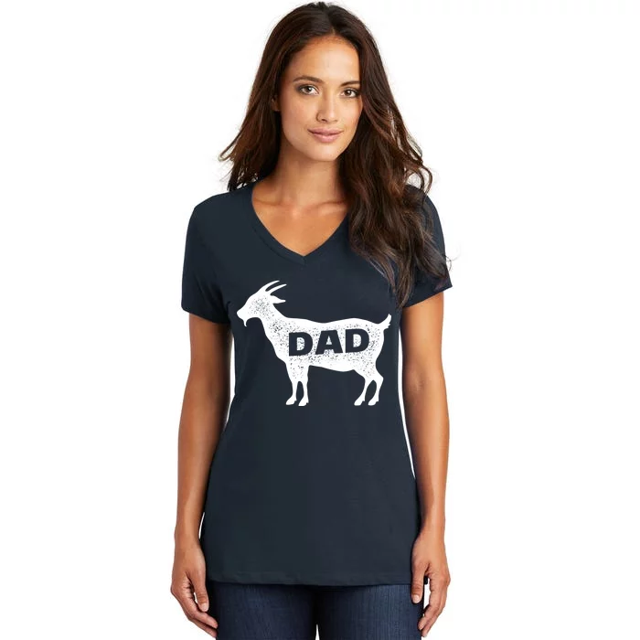 Dads The GOAT Women's V-Neck T-Shirt