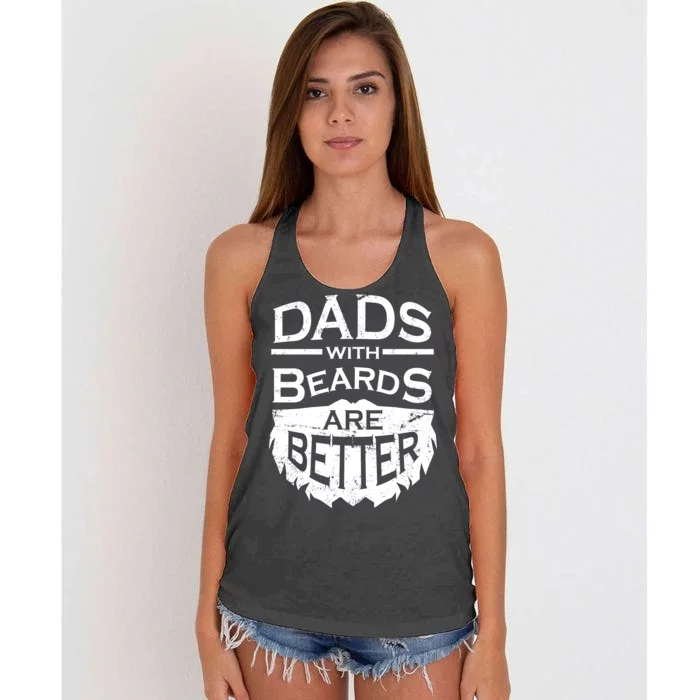 Dads With Beards Are Better Women's Knotted Racerback Tank