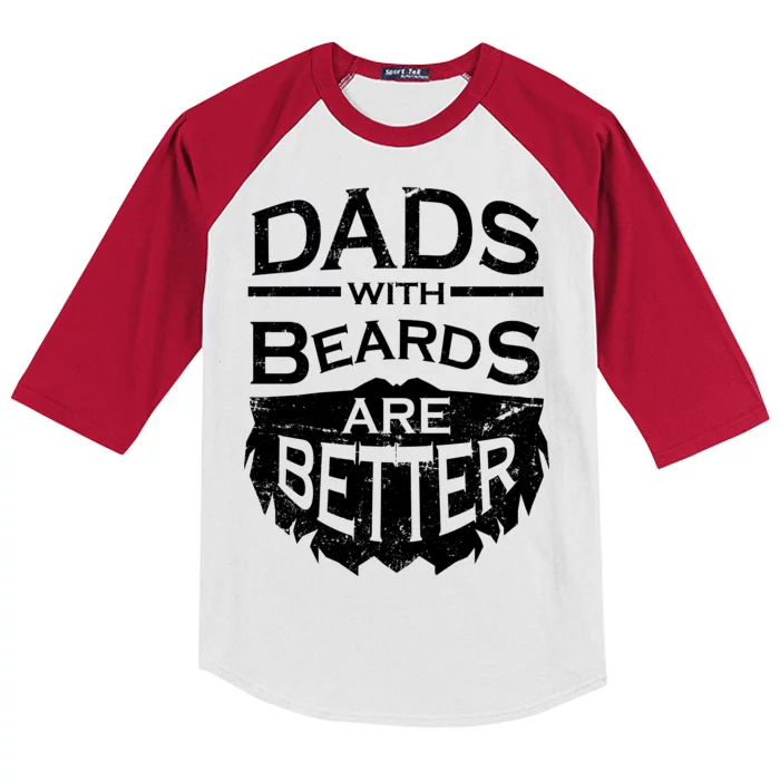 Dads With Beards Are Better Kids Colorblock Raglan Jersey