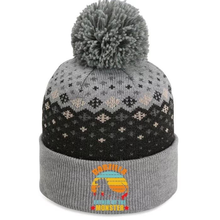 Dadzilla Father Of The Monsters The Baniff Cuffed Pom Beanie