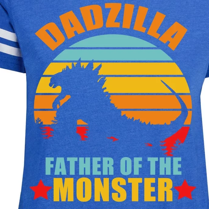 Dadzilla Father Of The Monsters Enza Ladies Jersey Football T-Shirt